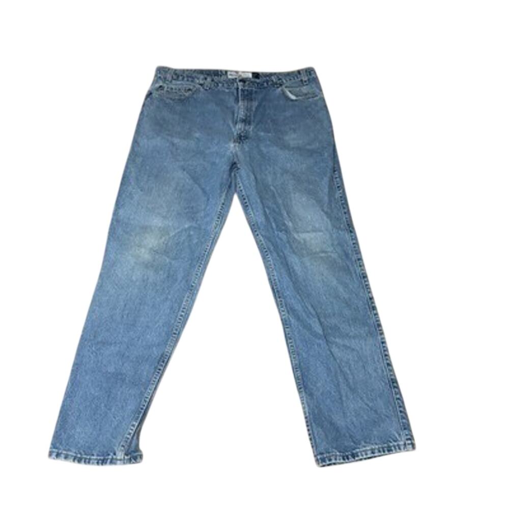 Levis Signature Relaxed Fit 540 Jeans Mens 40 32 Blue Vintage 90s USA Brown Tab